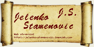 Jelenko Stamenović vizit kartica